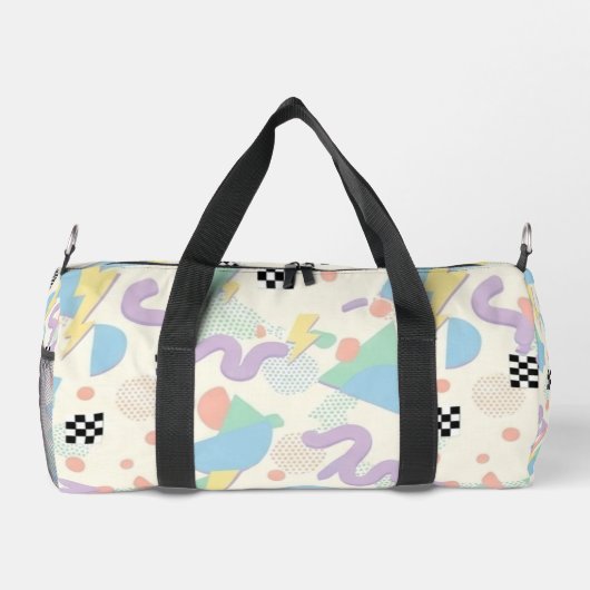 Pastel Abstract Shapes Pattern Design Duffle Bag (Rückseite)