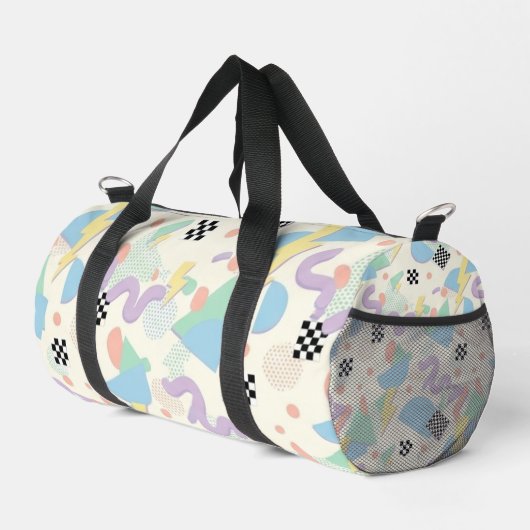 Pastel Abstract Shapes Pattern Design Duffle Bag (Rechte Ecke)