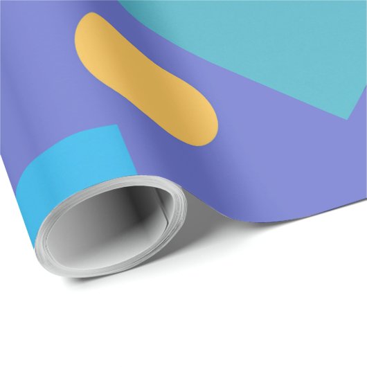 Pastel Abstract Shapes Pattern Design Geschenkpapier (Rolleneckpunkt)