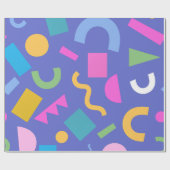 Pastel Abstract Shapes Pattern Design Geschenkpapier (Flach)