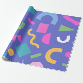 Pastel Abstract Shapes Pattern Design Geschenkpapier (Ungerollt)