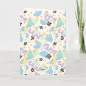 Pastel Abstract Shapes Pattern Design Karte (Rückseite)