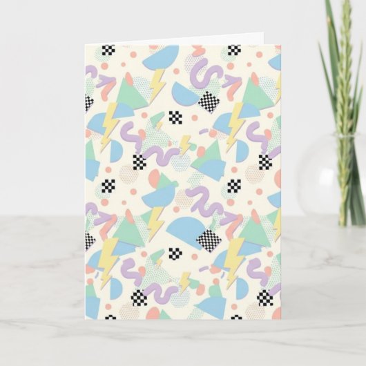 Pastel Abstract Shapes Pattern Design Karte (Vorderseite)