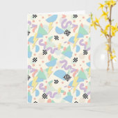 Pastel Abstract Shapes Pattern Design Karte (Gelbe Blume)