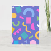 Pastel Abstract Shapes Pattern Design Karte (Rückseite)
