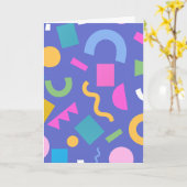  Pastel Abstract Shapes Pattern Design Karte (Gelbe Blume)