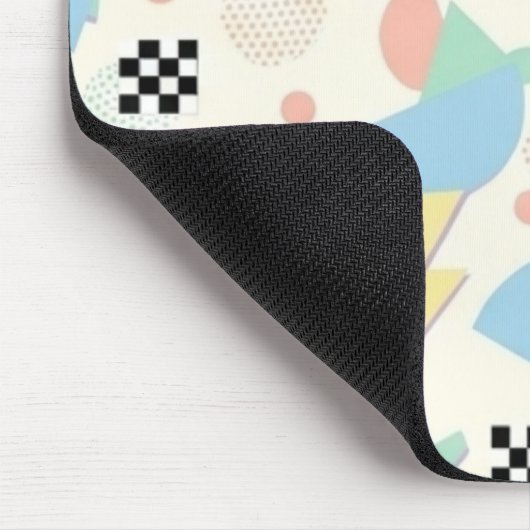 Pastel Abstract Shapes Pattern Design Mousepad (Ecke)