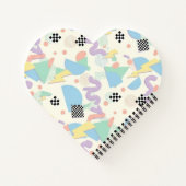 Pastel Abstract Shapes Pattern Design Notizblock (Rückseite)