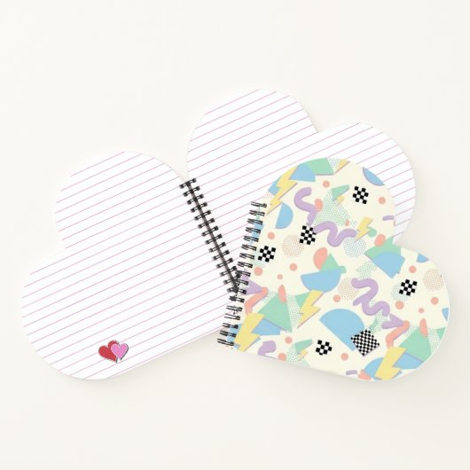 Pastel Abstract Shapes Pattern Design Notizblock (Innenseite)