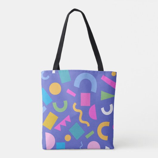 Pastel Abstract Shapes Pattern Design Tasche (Rückseite)