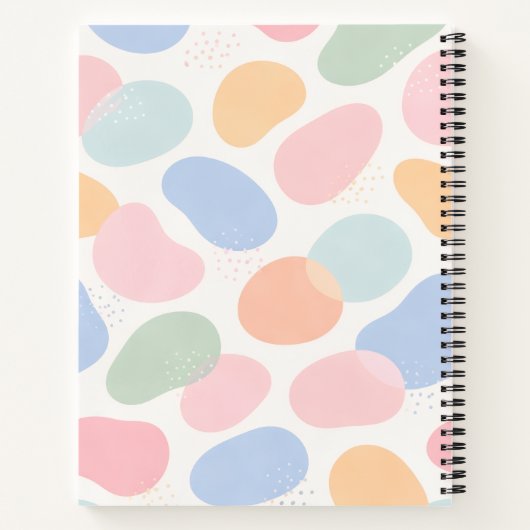 Pastel Abstract Shapes Spiral Notebook Notizblock (Rückseite)