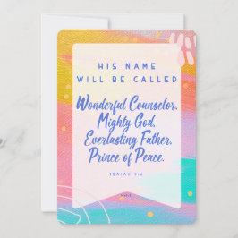 Pastel Abstract Wonderful Counselor Christmas Card Feiertagskarte