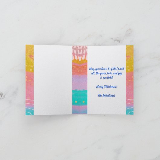 Pastel Abstract Wonderful Counselor Christmas Card Karte (Innenseite)