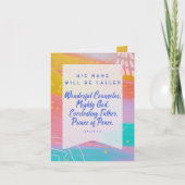 Pastel Abstract Wonderful Counselor Christmas Card Karte (Vorderseite)
