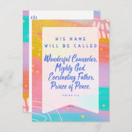 Pastel Abstract Wonderful Counselor Christmas Card Postkarte