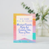 Pastel Abstract Wonderful Counselor Christmas Card Postkarte (Stehend Vorderseite)