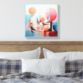 Pastel abstrakt 1 von 4 leinwanddruck (Insitu (Schlafzimmer))