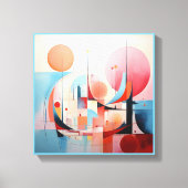 Pastel abstrakt 1 von 4 leinwanddruck (Vorderseite)