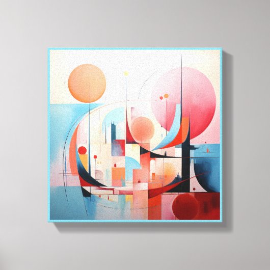 Pastel abstrakt 1 von 4 leinwanddruck (Vorderseite)