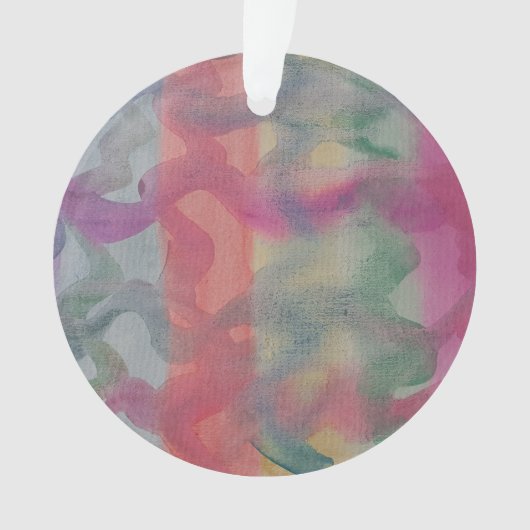 Pastel Abstrakt Art Acrylic Ornament (Vorderseite)