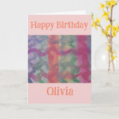 Pastel Abstrakt Art Geburtstag Karte (Gelbe Blume)