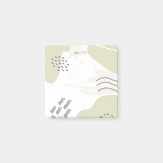 Pastel Abstrakt Brush Stroke Post-it Klebezettel (Vorderseite)