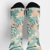 Pastel Abstrakt Camouflage Socken (Oben)