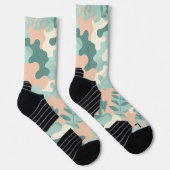 Pastel Abstrakt Camouflage Socken (Rechts)