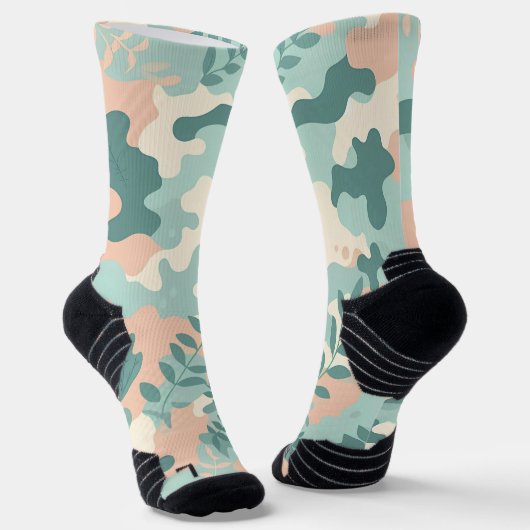 Pastel Abstrakt Camouflage Socken (Gewinkelt)