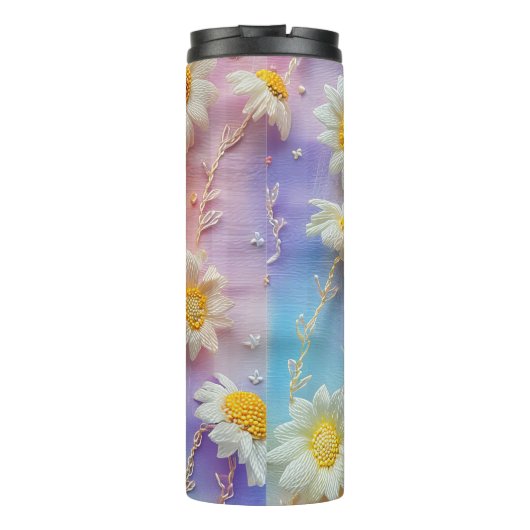 PASTEL ABSTRAKT DAISY BLUME THERMOSBECHER (Rückseite)