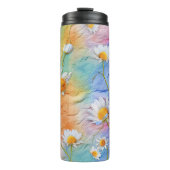 PASTEL ABSTRAKT DAISY BLUME THERMOSBECHER (Vorderseite)