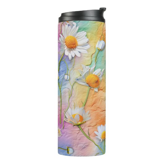 PASTEL ABSTRAKT DAISY BLUME THERMOSBECHER (Nach links gedreht)