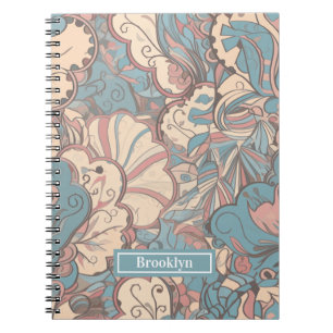 Pastel Abstrakt Doodle Muster Spiral Notebook Notizblock