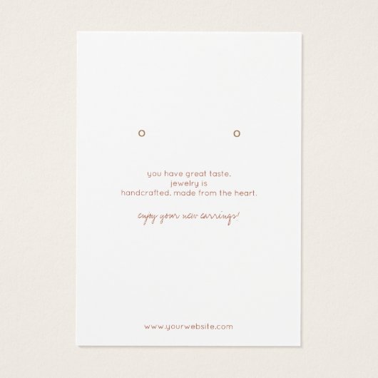 Pastel Abstrakt Earring Juwelier Display Card (Rückseite)