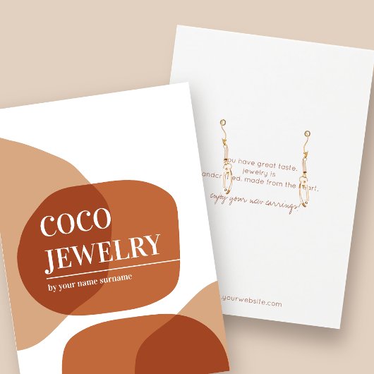 Pastel Abstrakt Earring Juwelier Display Card
