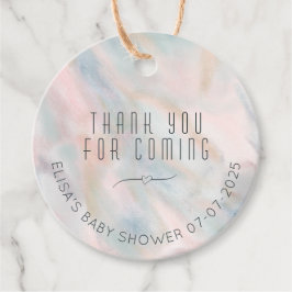 Pastel Abstrakt Elegant Chic CUSTOM BABY SHOWER Geschenkanhänger
