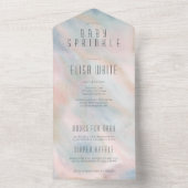 Pastel Abstrakt Elegante Chic CUSTOM BABY SPRINKLE All In One Einladung (Innen Boden)