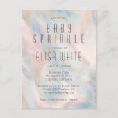 Pastel Abstrakt Elegante Chic CUSTOM BABY SPRINKLE Einladungspostkarte (Vorderseite)