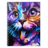 PASTEL ABSTRAKT FUNNY CAT NOTIZBLOCK (Vorderseite)