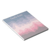Pastel Abstrakt geflochten Wavy Layered Personalis Notizblock (angewinkelt)