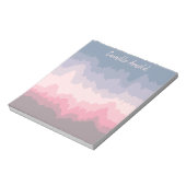 Pastel Abstrakt geflochten Wavy Layered Personalis Notizblock (Rotiert)