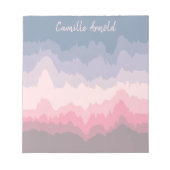 Pastel Abstrakt geflochten Wavy Layered Personalis Notizblock (Vorderseite)
