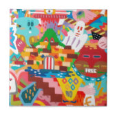 Pastel Abstrakt Graffiti Mural Fliese (Vorderseite)