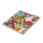 Pastel Abstrakt Graffiti Mural Fliese (Seite)