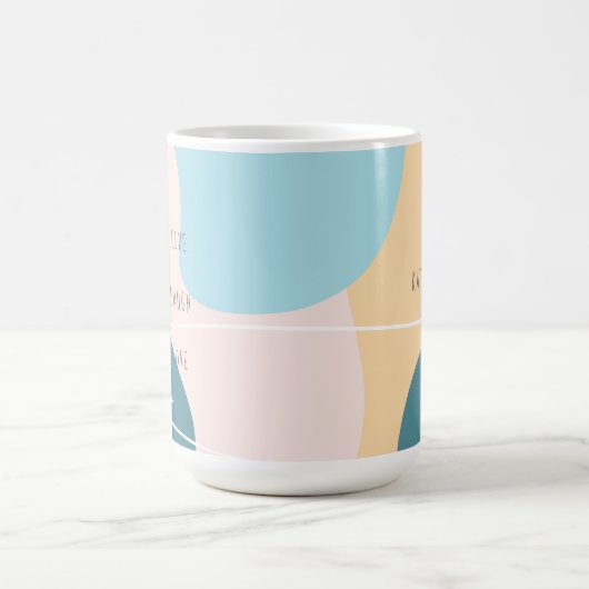 Pastel Abstrakt Live Laugh Liebe Kaffeetasse (Mittel)