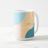Pastel Abstrakt Live Laugh Liebe Kaffeetasse (VorderseiteRechts)