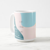 Pastel Abstrakt Live Laugh Liebe Kaffeetasse (Vorderseite Links)