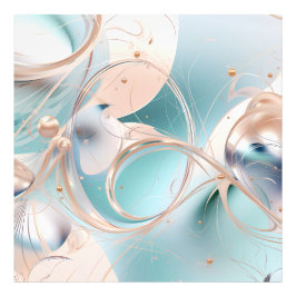 Pastel abstrakt modernes Pfefferminzgrün pink Fotodruck