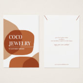 Pastel Abstrakt Necklace Juwelier Display Card (Vorne & Hinten)