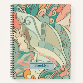 Pastel Abstrakt Paisley Muster Spiral Notebook Notizblock